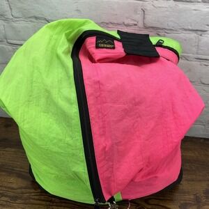 Colorado 80's Color block Neon Green And Pink Swingbag Backpack Convertible